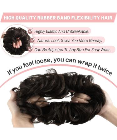 Vlasy Messy Bun Hair Piece 60g 2# for Women - Curly Wavy Scrunchies Bun Extensions - Buy Online on GoSupps.com