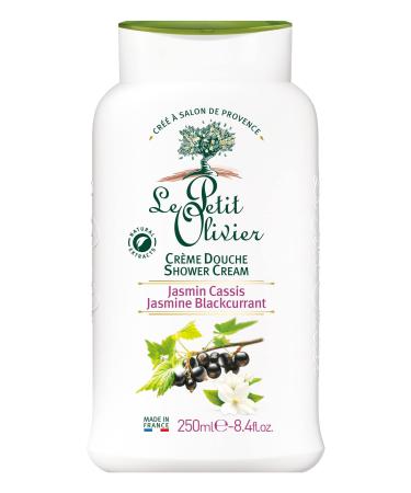 Le Petit Olivier Shower Cream - Jasmine Blackcurrant - Gently Cleanses Skin - Fresh and Moisturizing - pH Neutral - Dermatologically Tested - Free Of Soap and Dyes - 8.4 oz - Buy Online on GoSupps.com