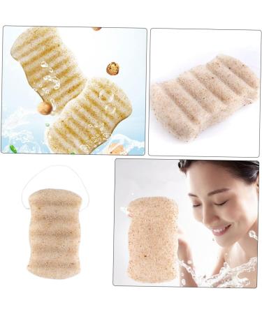DOITOOL 1pc Bath Cotton Exfoliating Puff Portable Sponge Face Sponge Charcoal Crutch Handle Covers Glove Bath Sponge Wash Round Bath Sponges for Shower Facial Clean Gum - Buy Online on GoSupps.com