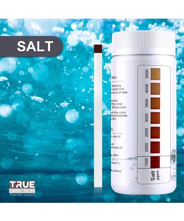 TRUEDIRECTION Pool Water Test Strips for Salt Water | Accurate Swimming Pool & Spa Testing | 1500-5000 ppm TD-SALT-25 - Buy Online on GoSupps.com