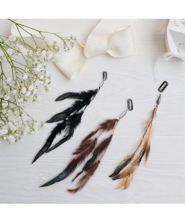 ORYOUGO Set of 6 Bohemian Feather Headbands for Women and Girls - Brown, Black, and Khaki - Buy Online on GoSupps.com