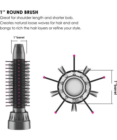 3-in-1 Hair Dryer Brush Kit with Interchangeable Barrels and Attachments - Buy Online on GoSupps.com