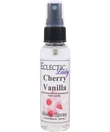 Womens Cherry Vanilla Body Spray - Eclectic Lady Original Strength Body Spray For Womens Fragrance Women's Sweet Scented Fragrances Handcrafted in USA Paraben-Free (4 oz) 4 Fluid Ounces