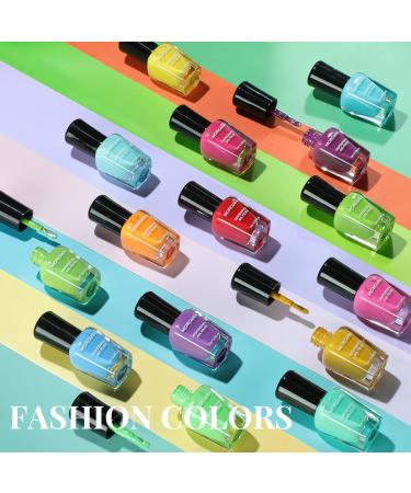 Morovan 15 Bright Color Quick Dry Nail Polish Set - 0.25oz Gift for Women | International Shipping Available - Buy Online on GoSupps.com