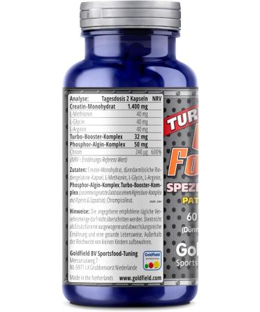Buy Goldfield Crea Force XL - High Dose Creatine Capsules (60 Tablets) | No Water Retention & Unique Creatine Complex for Optimal Performance - Buy Online on GoSupps.com
