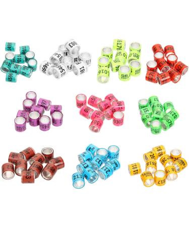 VANZACK 200 Pcs Pigeon Foot Ring Dove Foot Ring Quail Duck Bands Aluminum Plastic Poultry Reagent Test Kit 1.1x0.8cmx2pcs Random Colorx2pcs - Buy Online on GoSupps.com