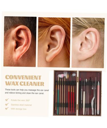 Lurrose Ear Cleaning Kit - Camera Ear Wax Remover Set with Goose Ear Pick Stick for Home - Red Ear picks Ear Wax Cleaning Tools - Buy Online on GoSupps.com