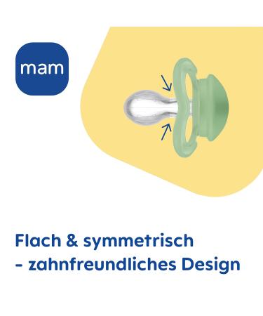 MAM Air Silicone Pacifier Set (2) - Lightweight Tooth-Friendly Skinsoft Silicone for 6-16 Months - Includes Pacifier Box - Bird/Tiger Design - Buy Online on GoSupps.com