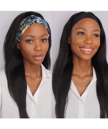 16 Inch Straight Human Hair Headband Wig for Black Women - Glueless, 150% Density, Natural Color - Pack of 1 - Buy Online on GoSupps.com