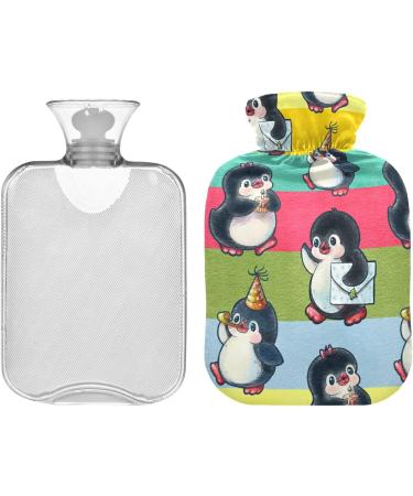 Cute Penguin Hot Water Bottle with Cover - 2L Pain Relief & Hand Warmer | Ideal Birthday Gift - Buy Online on GoSupps.com