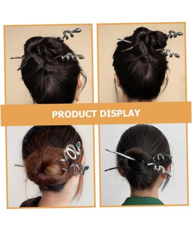 Mikinona Snake Hairpin Chopsticks for Hair Women Hair Accessories Hair Styling Accessories Chinese Hair Accessories Snake Hair Stick Hair Chopstick Hair Bun Stick Hair Stick for Women - Buy Online on GoSupps.com