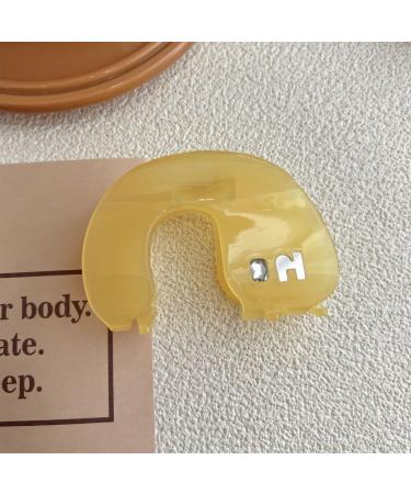 Limtula Cute Hair Claw Clips -shape Hair Jaw Clip Modern Hair Catch Barrettes Ponytail Holder Hair Props Yellow - Buy Online on GoSupps.com