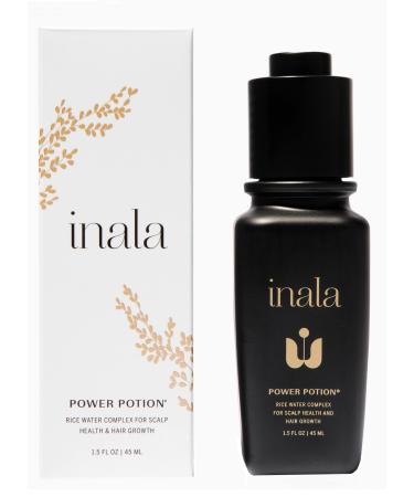 Inala Power Potion | Rice Water Complex Serum For Scalp Health & Hair Growth| Helps Minimize Breakage and Strengthens Hair | Suitable for All Hair Types - Water-based, Oil-free, 1.5oz