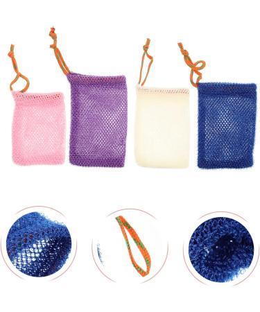 FOYTOKI 8pcs Soap Bag Foaming Net Mesh Soap Savers Pocket Organizer Pouch Bath Scrubber Sisal Soap Bag Nylon - Buy Online on GoSupps.com