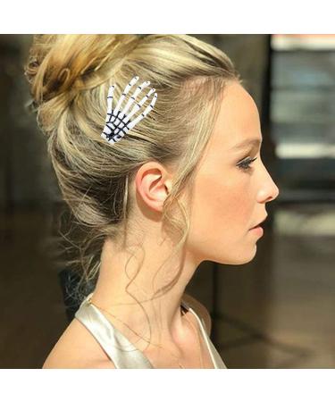 8 Pc Halloween Skeleton Claw Hair Clips - Skull Hand Barrettes for Women, Cosplay Costume and Holiday Party Decoration - Buy Online on GoSupps.com