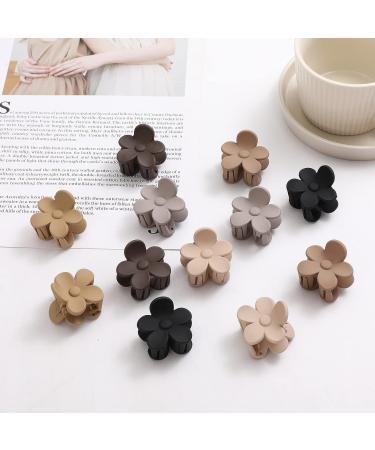 12 PCS Small Flower Hair Claw Clips for Women and Girls - Non-slip Cute Hair Accessories - Neutral Color - Buy Online on GoSupps.com