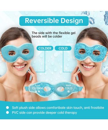 2PCS Reusable Gel Eye Mask with Soft Plush Backing - Cold Compress for Puffy Eyes, Dark Circles, Migraines - Buy Online on GoSupps.com