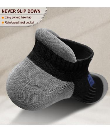 Shop Kemisant Women's Sneaker Socks - 6 Pairs of Breathable Sports Socks (Black/Fog Blue) | Perfect for Football Sizes 39-42 - Buy Online on GoSupps.com