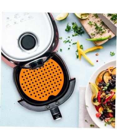 Zerodeko 1pc Air Fryer Pad Cake Pan Air Fryers Silicone Steamer Liners Steamer Plate Thicken Barbecue Mat Orange 3.1L x 3.1W inches - Buy Online on GoSupps.com