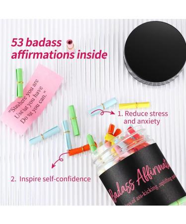 53 Badass Affirmations for Women - Positive Affirmation Jar & Self Care Kit | Inspirational Gifts & Daily Affirmations Journal - Buy Online on GoSupps.com