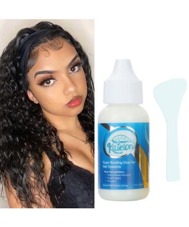 Wig Glue for Front Lace Wig-1.3oz- Invisible Bonding Glue Extra Moisture Control, Strong Hold Lace Wig Adhesive for Oily Scalps, Hairpiece, Frontal Toupee Hair Systems 1 Bottle Glue