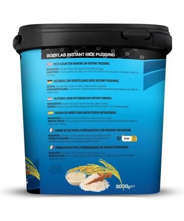 BODYLAB24 Instant Rice Pudding 3kg - 100% Rice Flour Fast Carbohydrate Supply Ideal for Training Additive-Free - Buy Online on GoSupps.com