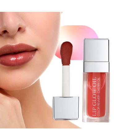 Lip Glow Oil - Lip Oil | New Formula - Lip Care  Lip Gloss - Plumping & Moisturizing | Lip Tint & Lip Makeup  Clear Lip Gloss | Transparent Color Change - Glossy Lips  Nourishing Lip Oil (Rosewood)