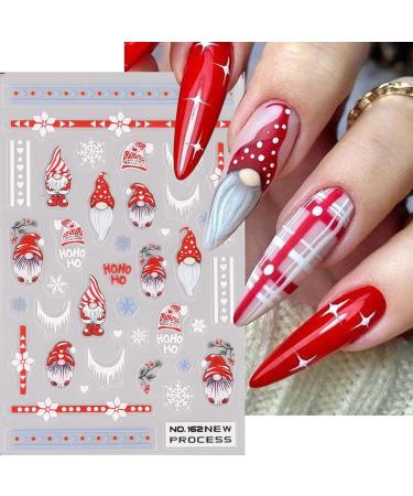 JMEOWIO 6 Sheets Christmas Nail Art Stickers Decals Self-Adhesive Snowman Snowflake Winter Holiday Cute Santa Nail Supplies Nail Art Design Decoration Accessories - Buy Online on GoSupps.com