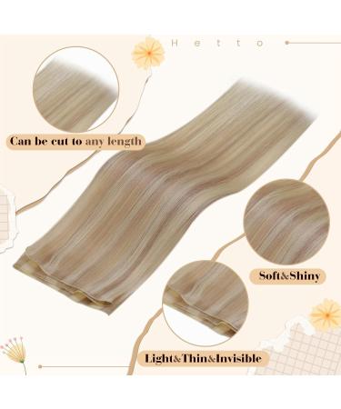 Buy Hetto Virgin Real Hair Extensions - Remy Genius Ash Blonde Highlights #18/613 | 25g 40cm | Natural Hair Recovery - Buy Online on GoSupps.com