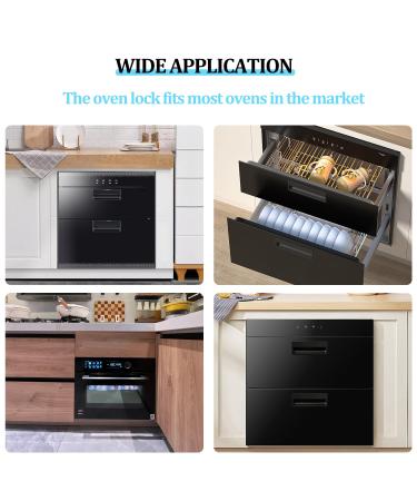 Tenmetre Child-Proof Oven Door Lock - Heat-Resistant No Drilling Safety Lock for Toddlers & Babies - Black - Buy Online on GoSupps.com