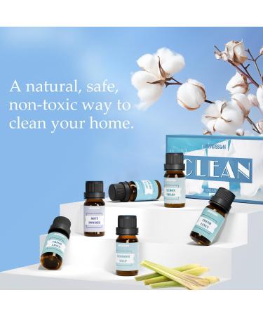 Clean Essential Oils Set ARVIDSSON Fragrance Oil for Home Cleaning Products Fresh Linen Clean Air Fresh Cotton Soft Powder Blossom Soap Lemongrass Clean Home Scented Oils - Buy Online on GoSupps.com