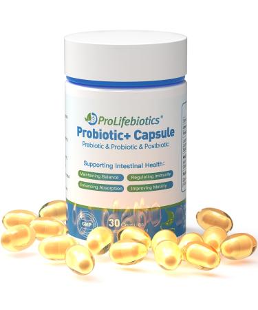 3-in-1 Probiotics for Gut and Digestive Health,Immune Support,Supplements Supporting Occasional Constipation,Diarrhea,Gas,Bloating,Delayed-Released Designed to Thrive, 30 Vegan Capsules