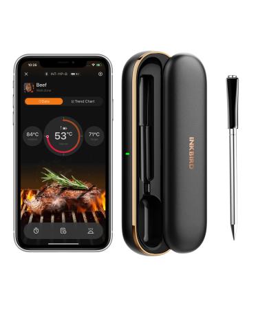 Inkbird meat thermometer wireless INT-11P-B grill thermometer Bluetooth with 91m app control IP67 waterproof frying thermometer Meat thermometer for oven grill BBQ Smoker kitchen digital int-11P wireless thermometer - Buy Online on GoSupps.com