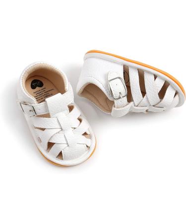 RVROVIC Baby Sandals - Soft Sole Summer Crib Shoes for Outdoor Walking (6-12 Months, White) - Buy Online on GoSupps.com