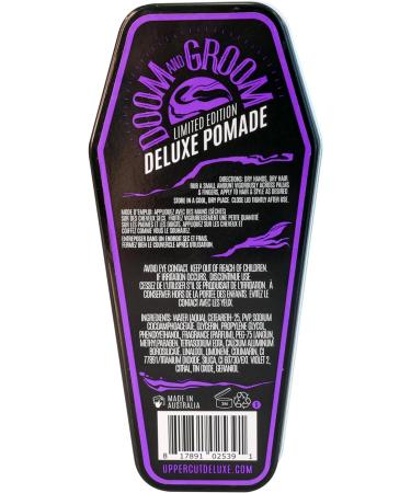 Uppercut Deluxe Pomade 120g: Professional Water Based Pomade for Classic Styles - Strong Hold and High Shine | Doom and Groom Limited Edition - Buy Online on GoSupps.com