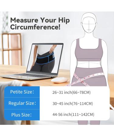 Sacroiliac SI Joint Hip Belt - Adjustable Pain Relief for Sciatica & Lower Back Support - XL Blue for Men & Women - Buy Online on GoSupps.com