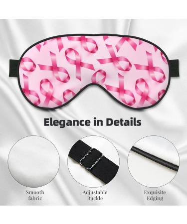 Breast Cancer Awareness Sleep Mask - Adjustable Double-Sided Eye Cover for Comfort & Eye Edema Relief - Buy Online on GoSupps.com