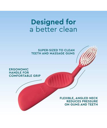RADIUS Flex Brush Soft Right Hand Pink Toothbrush - Gentle Oral Care - Buy Online on GoSupps.com