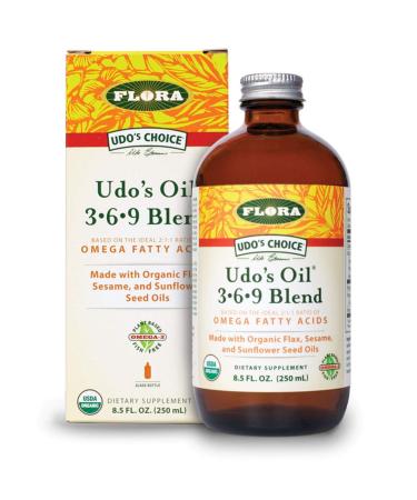 FLORA - Udo's Choice, Omega 369 Oil Blend, Brain Health, 8.5 Fl Oz 8.5 Fl Oz (Pack of 1)