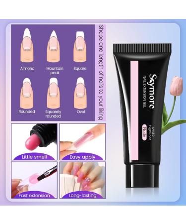 Skymore Nail Set - Gel Nail Extension with UV Color Gel & Overlack | 15ml Nude Nail Starter Kit for Easy Nail Art - Buy Online on GoSupps.com