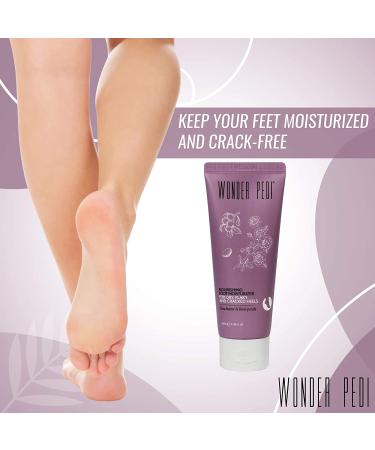 Wonder Pedi Nourishing Foot Cream with Shea Butter, Urea, and Rose Petals - 100ml Heel Moisturizer for Cracked Skin - All Skin Types - Buy Online on GoSupps.com