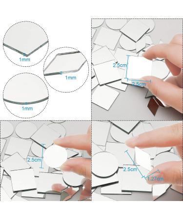 Mini Mosaic Mirror Tiles - 150 Pieces | DIY Craft Supplies for Framing & Decoration - Buy Online on GoSupps.com