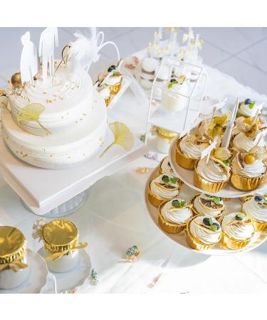 KIPTVO 6PCS Ginkgo Leaves Cake topper Acrylic Leaf Gold Cupcake Topper For Baby Shower Diy Birthday Party Wedding Valentine's Day - Buy Online on GoSupps.com