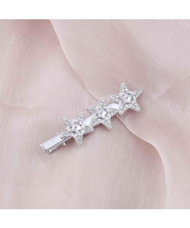 Aneneiceera Vintage Crystal Star Hair Clip Pin Silver Rhinestone Star Hair Barrette Clip Bling Rhinestone Hairpin Headwear Cute Star Hairpin Headpieces Hair Accessories for Women and Girls - Buy Online on GoSupps.com