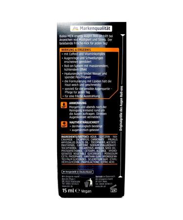 Balea Men Energy Eyes Roll-on 15ml | Revitalize Dark Circles & Puffiness | Fast International Shipping - Buy Online on GoSupps.com