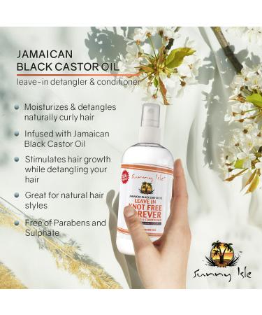 Sunny Isle Jamaican Black Castor Oil Knot Free Leave-In Detangler & Conditioner Bundle - 8oz & 2oz | Moisturizes, Stimulates Hair Growth, Softens, Eliminates Frizz - Buy Online on GoSupps.com