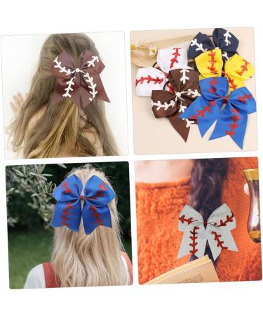 minkissy Kids Baseball Girls Softball Baseball for Kids Barrettes for Girls Softball Scrunchies Softball Bows for Team Bow Scrunchies Cheerleader Bows for Girls Child Ribbon Hair - Buy Online on GoSupps.com