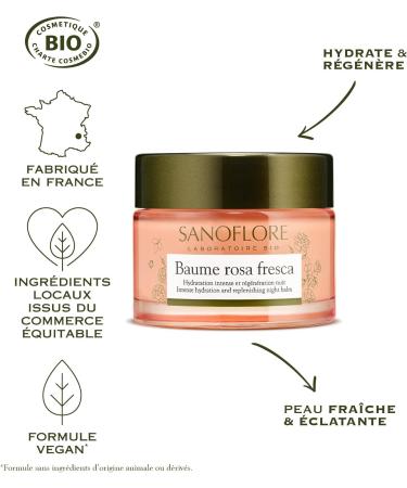 Sanoflore Rosa Fresca Balm Organic 50ml - Buy Online on GoSupps.com