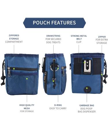 Aocclant Dog Training Treat Bag with Hip Belt - 3 Carrying Options for Toys Food & Essentials - Blue - Buy Online on GoSupps.com