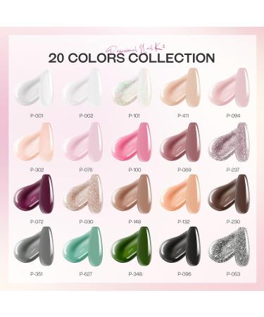 Morovan Poly Gel Nail Kit - 20 Colors with UV Light | Glitter Nail Starter Kit for DIY Home Nail Extensions | Ideal Gifts for Women - Buy Online on GoSupps.com